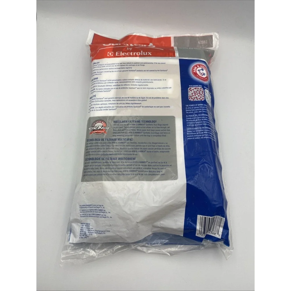 Sanitaire By Electrolux Style Z 63881A Vacuum Bags Pack Of 5 Fits SC9050‎ S9020